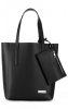 Bőr táska shopper bag Vittoria Gotti fekete V3121